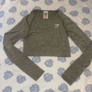 Gymshark green Long Sleeve Crop Top